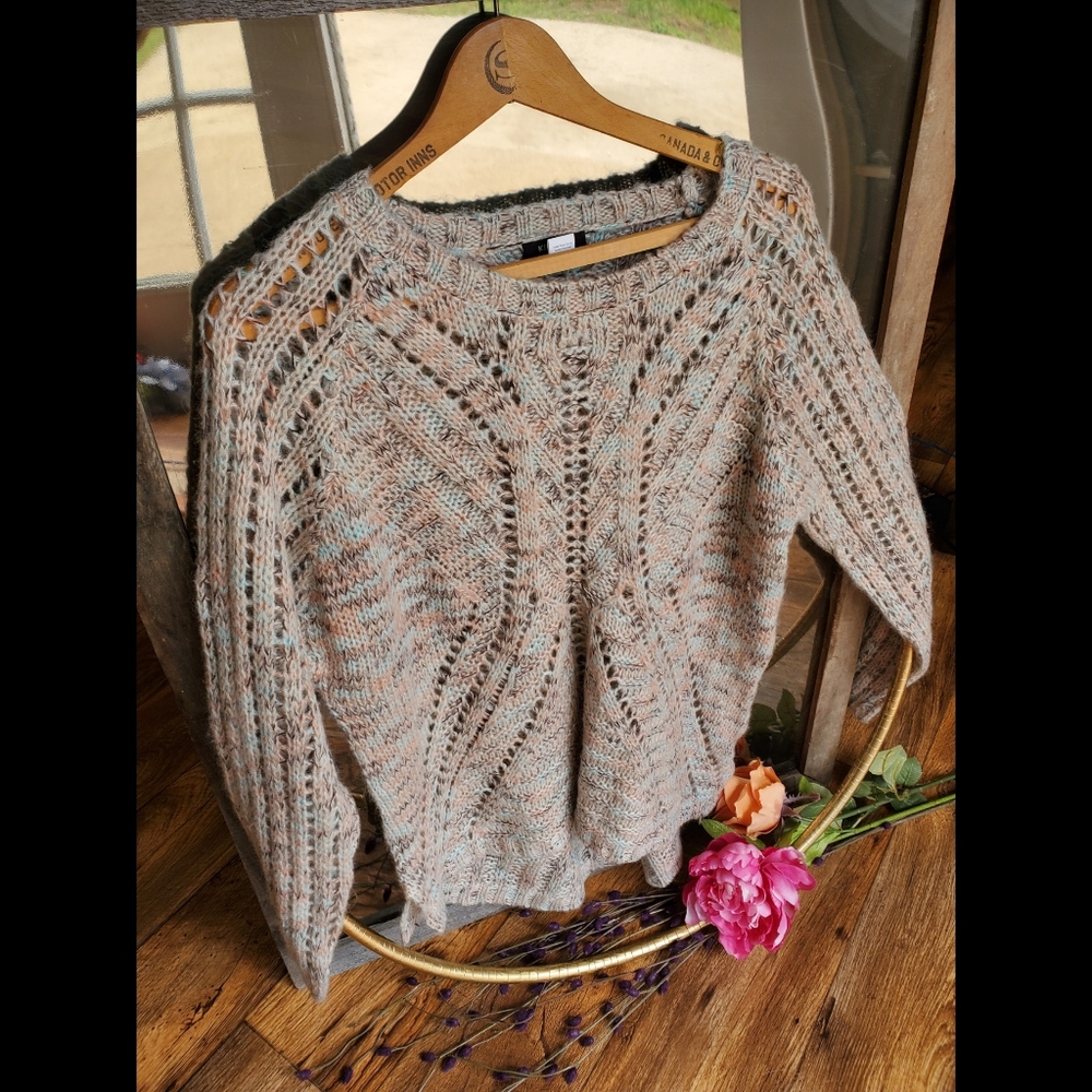 Karisma brand fuzzy, wool blend light pullover